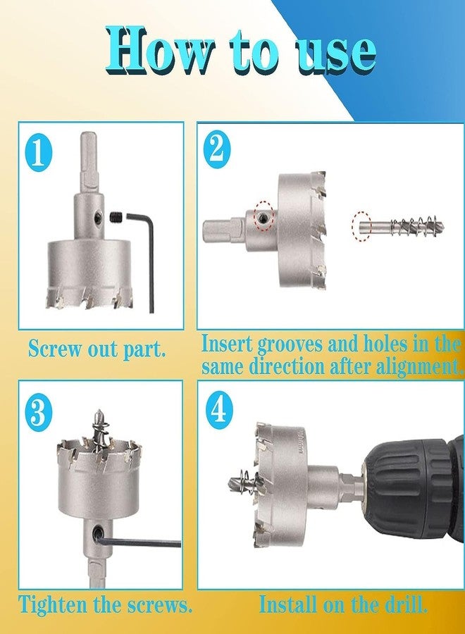 UPTODATETOOLS مجموعة أدوات UPTODATETOOLS المكونة من 10 قطع من رؤوس مثقاب منشار الثقب TCT بقطر 14-50 مم - Image 5